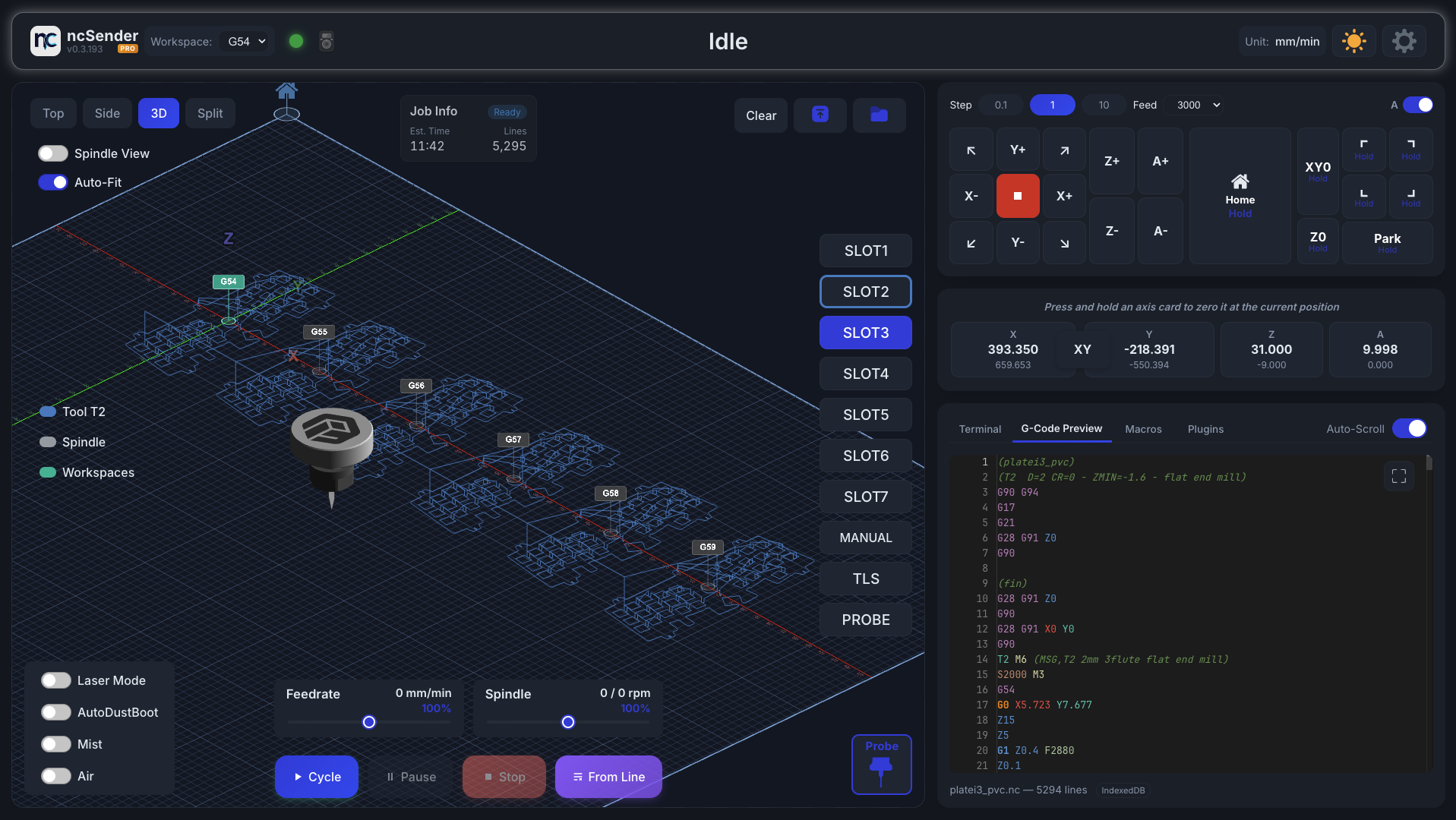 ncSenderPro 4th axis control